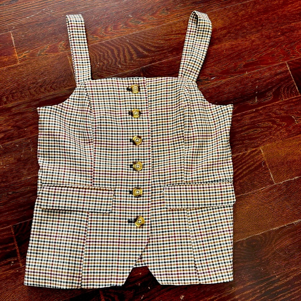 Halogen Plaid Vest